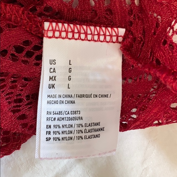 American Eagle red lace blouse - Picture 4 of 5